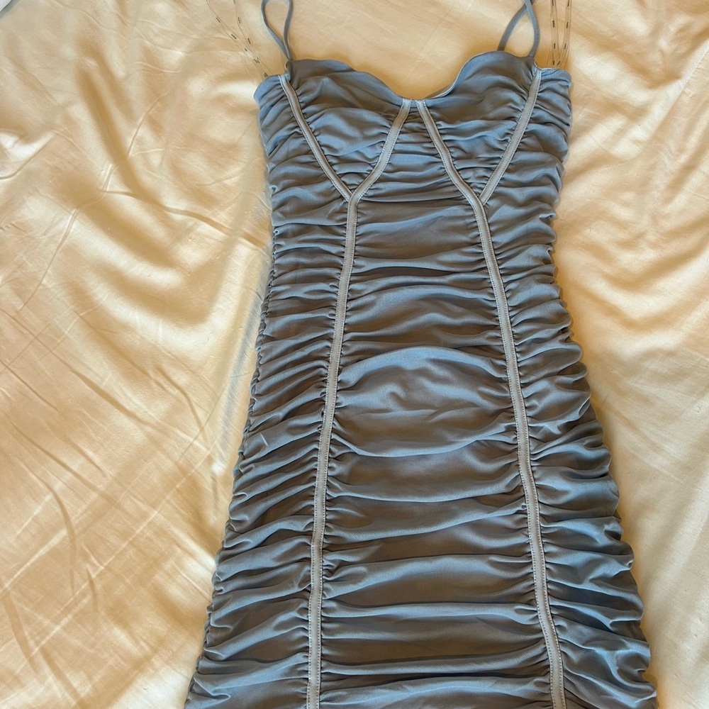 Elegant Gray Mini Dress